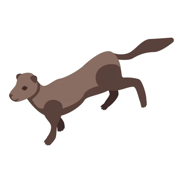Icono de visón para mascotas, estilo isométrico — Archivo Imágenes Vectoriales