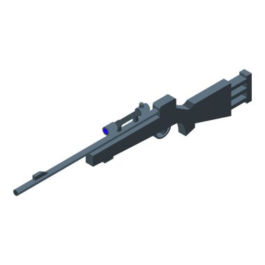 Saldırı tüfeği simgesi, izometrik stil