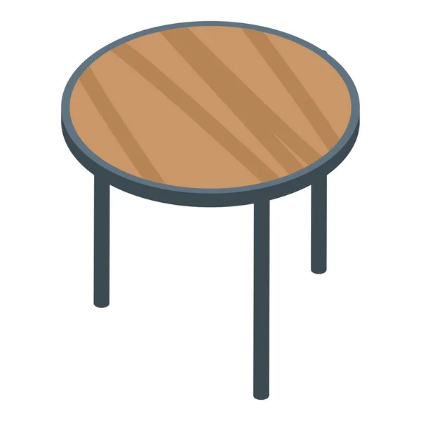 Petite icône de table ronde, style isométrique — Image vectorielle