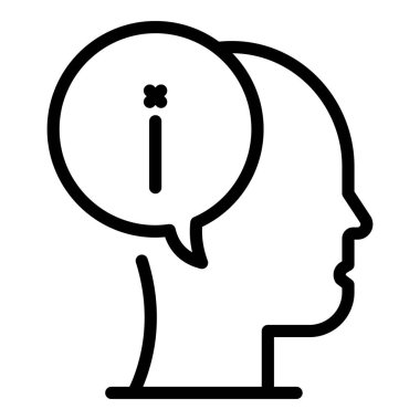 Bilgi zihin tartışma simgesi, özet biçimi