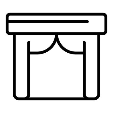 Çocuk ahşap masa simgesi, taslak biçimi