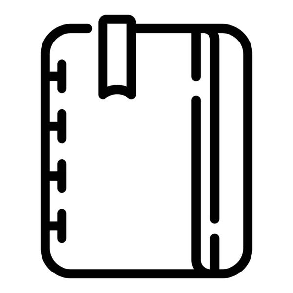 Textiles Lesezeichen-Symbol, Umrissstil — Stockvektor