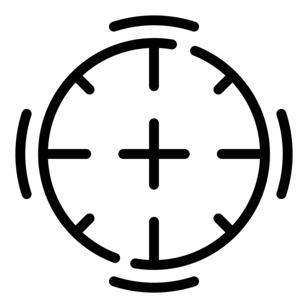 Icono de enfoque objetivo, estilo de esquema — Vector de stock