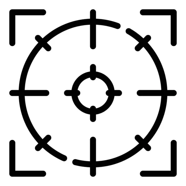 Icono de foco de fuente, estilo de esquema — Vector de stock