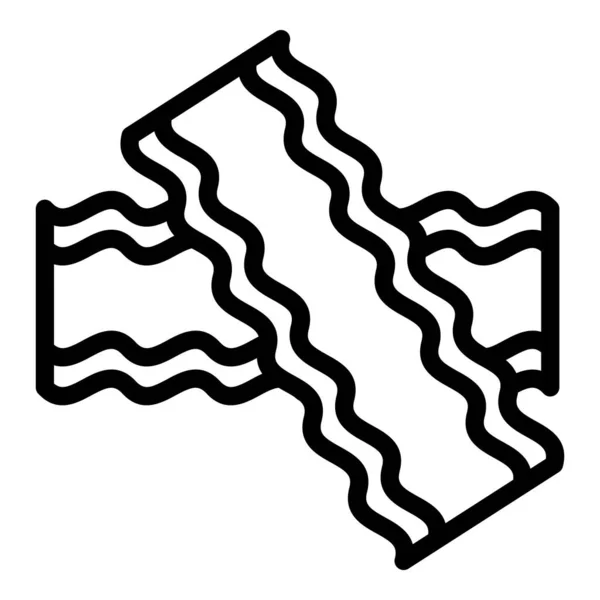 Bacon ikon, kontur stil — Stock vektor