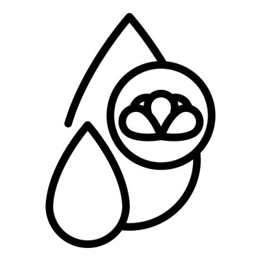 Bio kanola yağı ikonu, taslak biçimi