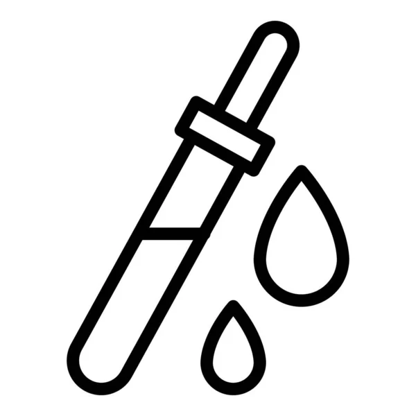 Ikona olejové pipety, obrys — Stockový vektor