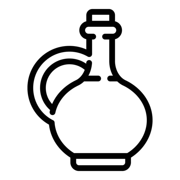 Icono de aceite de jojoba cosmético, estilo de esquema — Vector de stock