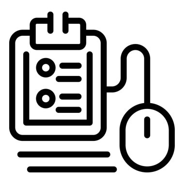 Çevrimiçi iş özgeçmişi simgesi, özet biçimi