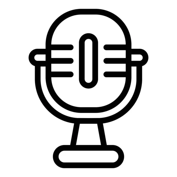 Ikona události mikrofonu, styl osnovy — Stockový vektor