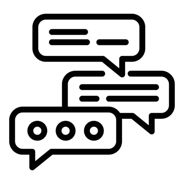 Event chatten pictogram, contouren stijl — Stockvector