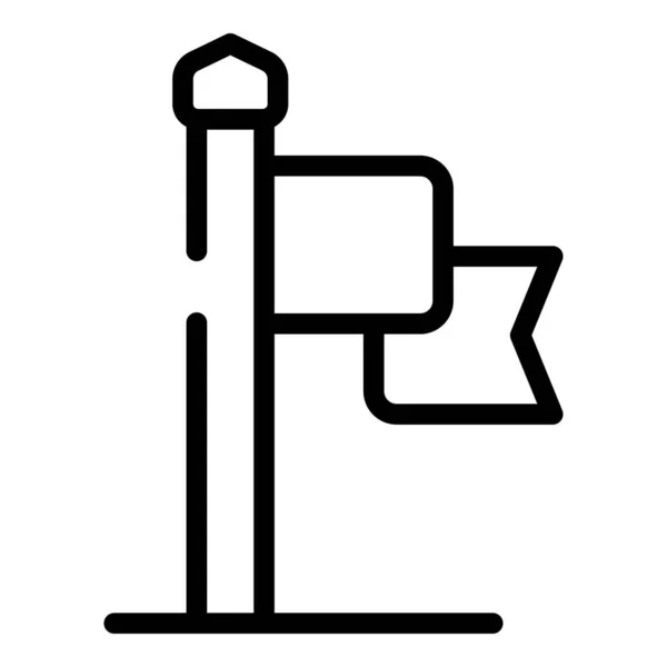 Symbol für das Flaggenproblem gelöst, Umrissstil — Stockvektor