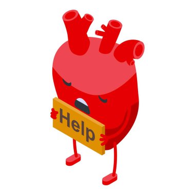 Hasta kalp ikonu, izometrik biçim