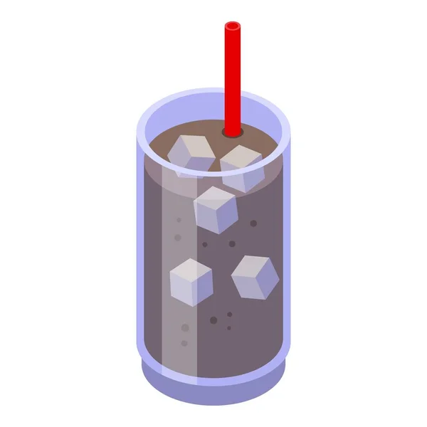 Ice cocktail icon, izometrický styl — Stockový vektor