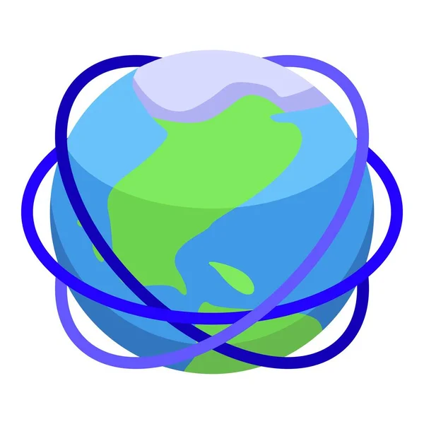 Global internet speed icon, isometric style — Stock Vector