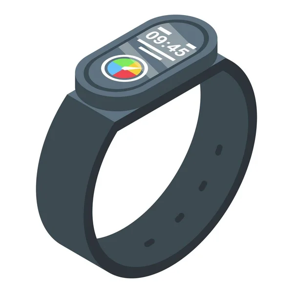 Smartwatch icono de velocidad de Internet, estilo isométrico — Vector de stock