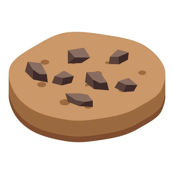 Icono de galletas de chocolate, estilo isométrico — Vector de stock