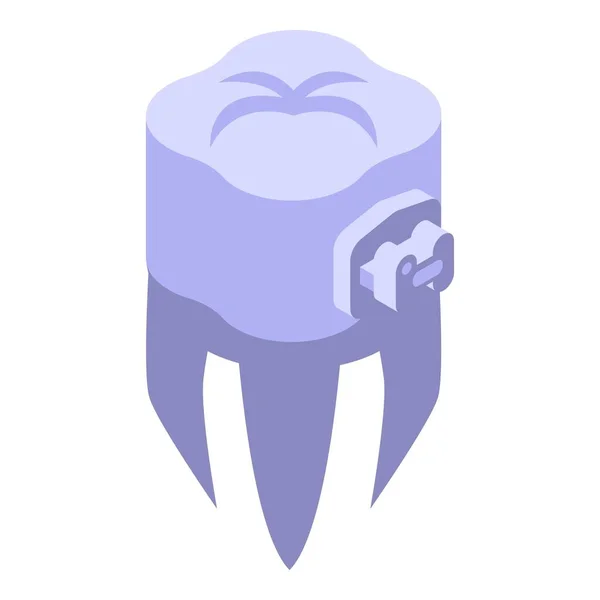 Icono de los aparatos dentales modernos, estilo isométrico — Vector de stock