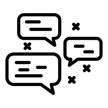 Sohbet balonu tartışma simgesi, özet biçimi