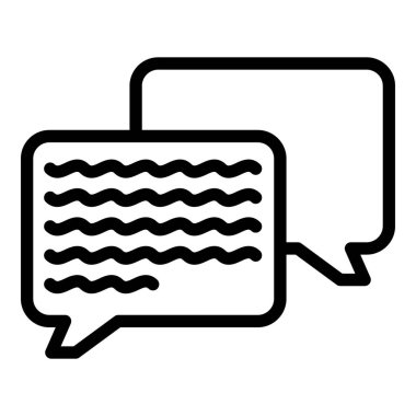 Uzun sohbet balonu simgesi, özet biçimi