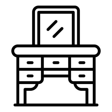 Kadın ayna tablo simgesi, taslak biçimi