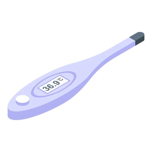 Indikator digitales Thermometer-Symbol, isometrischer Stil — Stockvektor