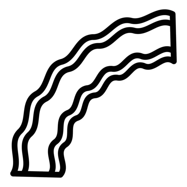 Bacon frukost ikon, kontur stil — Stock vektor