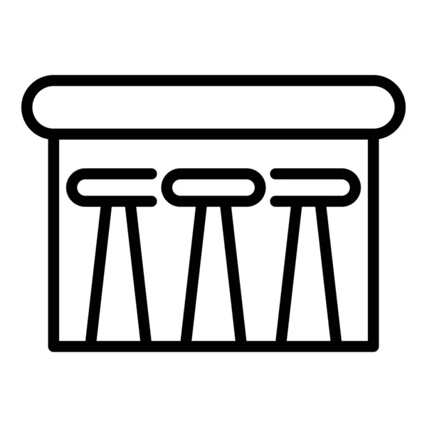 Bar tafel icoon, omtrek stijl — Stockvector