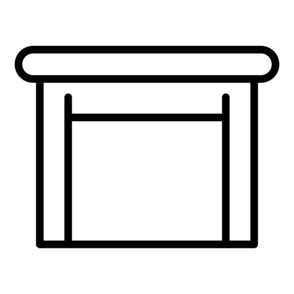 Icono de tabla de madera, estilo de contorno — Archivo Imágenes Vectoriales