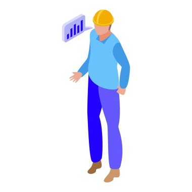 Yapıcı grafik tartışma simgesi, izometrik biçim