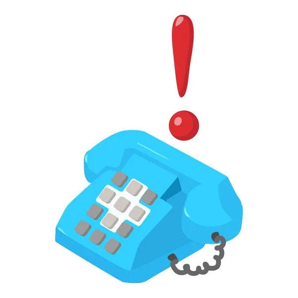 Icono de llamada de emergencia, estilo isométrico — Vector de stock