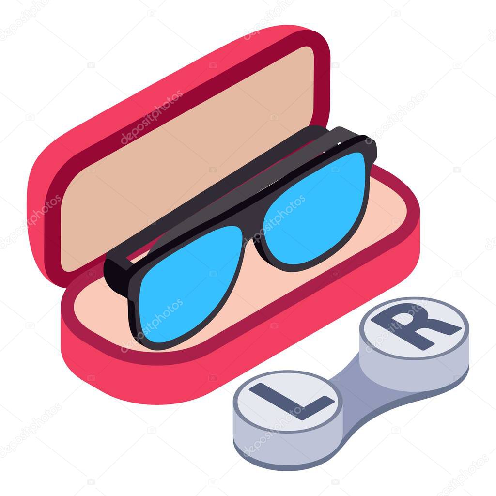 Ophthalmic accessory icon, isometric style