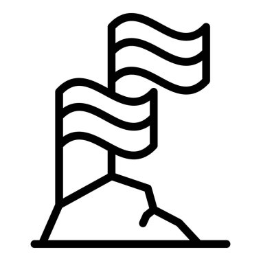 Bayrak hedef çalışması simgesi, özet biçimi