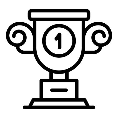 Birincilik kupası çabası simgesi, taslak biçimi