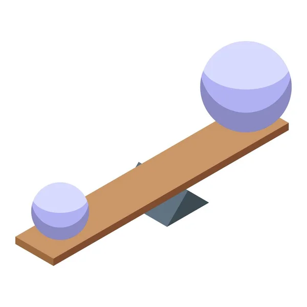Σφαίρα ισορροπία γραφείο εικονίδιο, ισομετρικό στυλ — Διανυσματικό Αρχείο