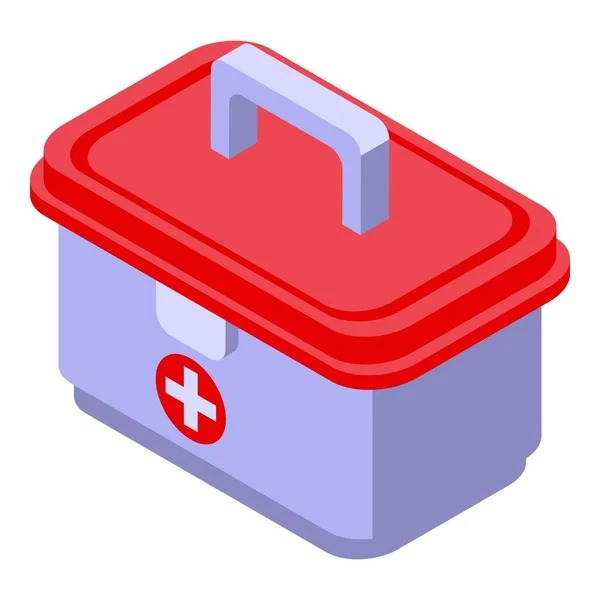 Drug delivery plastic box icon, isometric style — Stock Vector