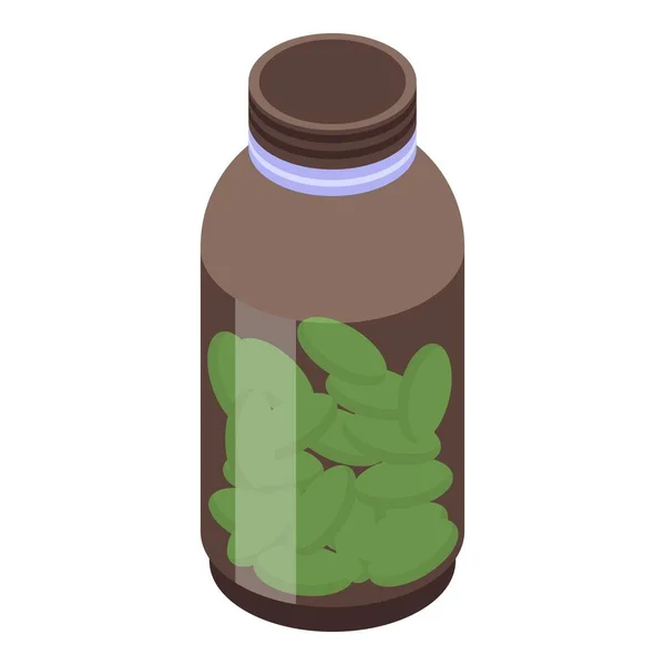 Droga ícone garrafa de plástico, estilo isométrico —  Vetores de Stock