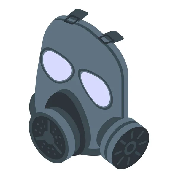 Toxic gas mask icon, isometric style — Stock Vector