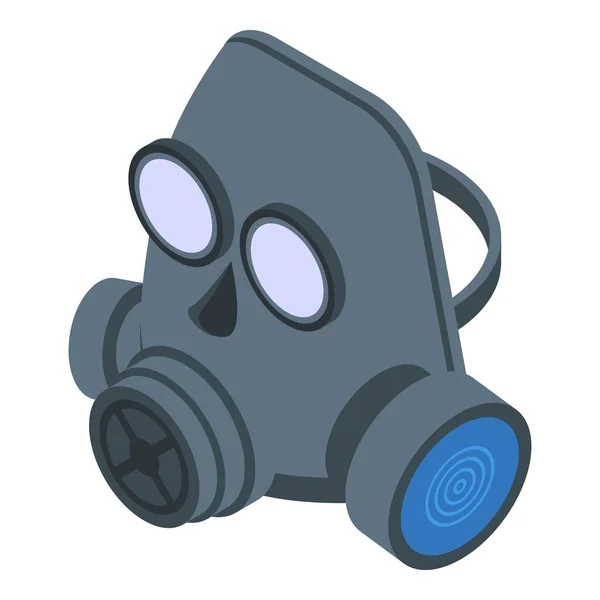 Acid gas mask icon, isometric style — Stock Vector