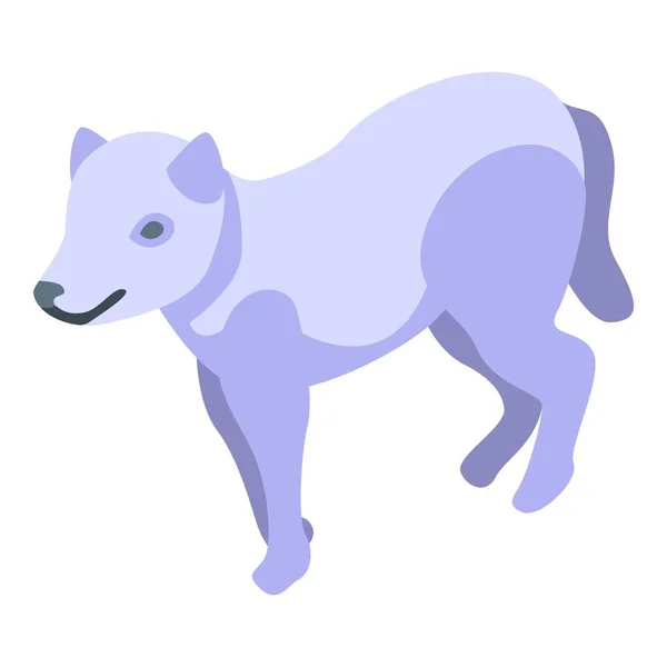 Icono lobo blanco, estilo isométrico — Archivo Imágenes Vectoriales