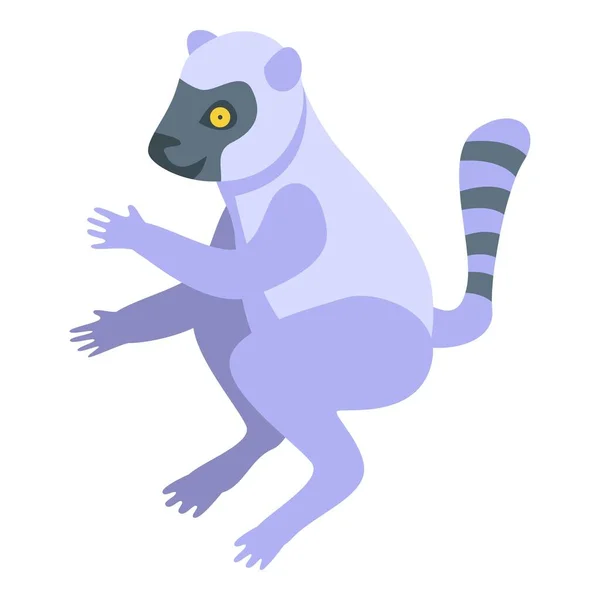 Exotisch lemur icoon, isometrische stijl — Stockvector