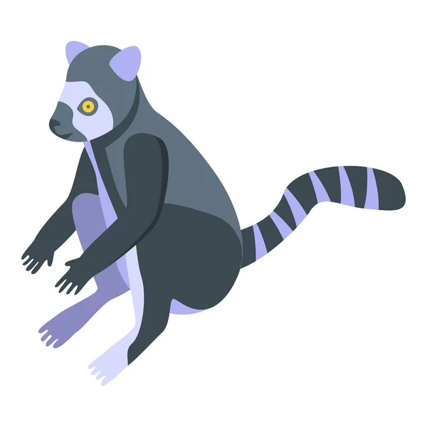 Däggdjur lemur ikon, isometrisk stil — Stock vektor