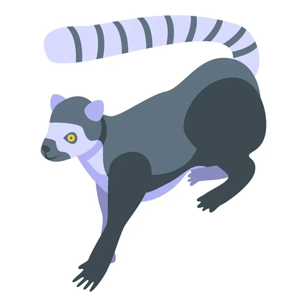 Primat lemur ikon, isometrisk stil — Stock vektor