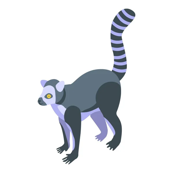 Tropisk lemur ikon, isometrisk stil — Stock vektor
