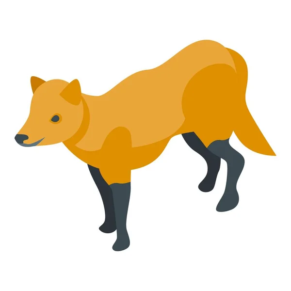 Bonito icono de zorro, estilo isométrico — Vector de stock