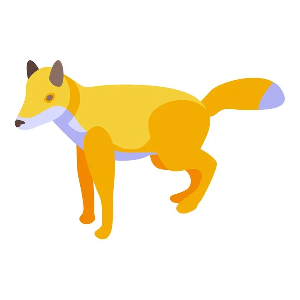 Wild fox icon, isometric style — Stock Vector