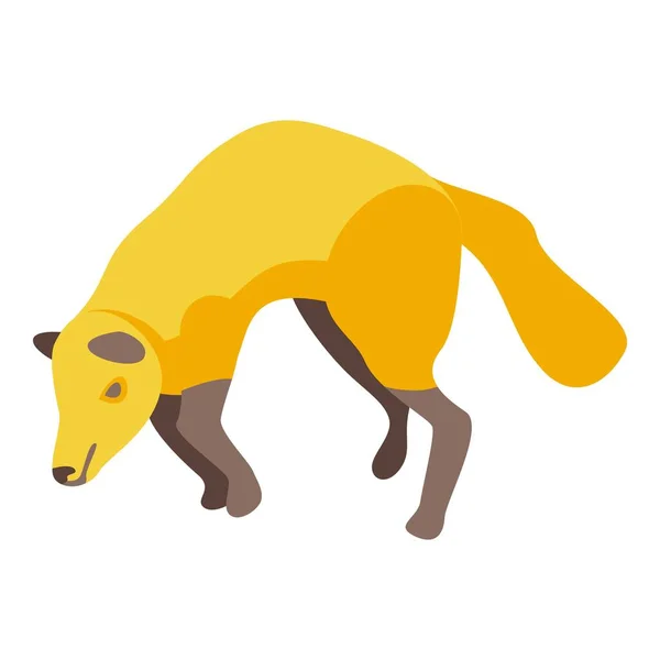 Ícone de raposa saltando, estilo isométrico — Vetor de Stock
