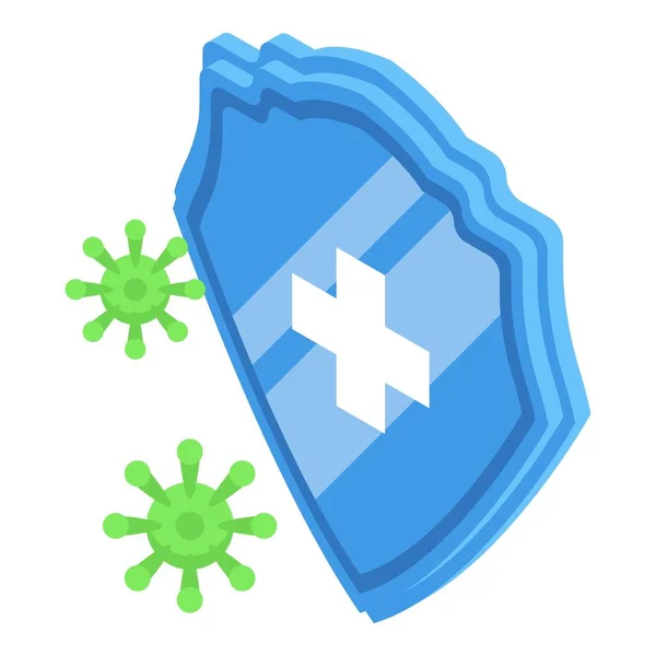 Protection against coronavirus icon, isometric style — Stock Vector