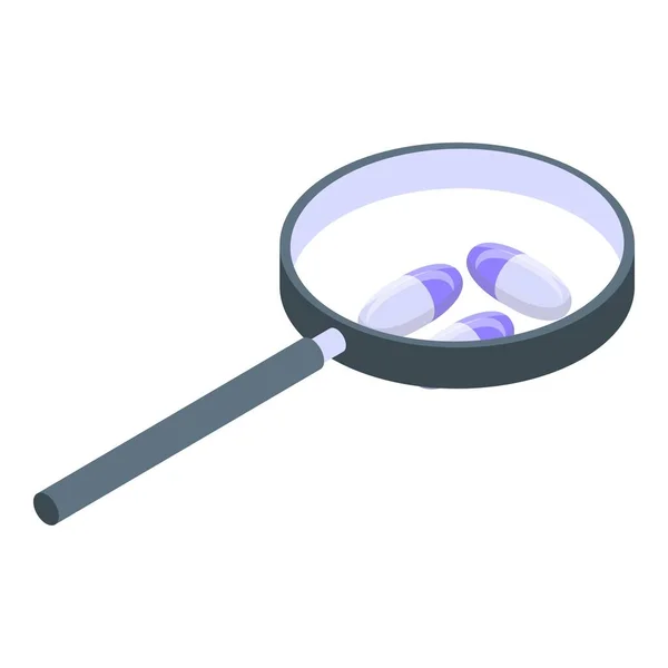 Drug research icon, isometric style — Stock Vector