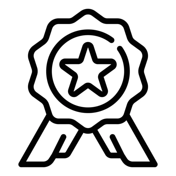 Star embléma ikon, körvonalazott stílus — Stock Vector